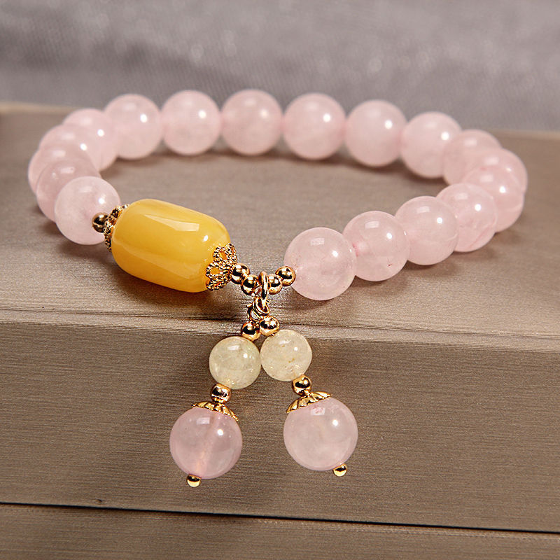 Strawberry Crystal Bracelet Freshwater Pearl Women's Peach Blossom Fortune
