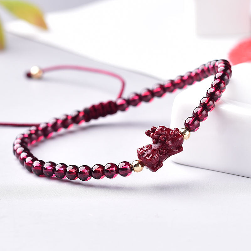 Raw Ore Purple Gold Sand Zodiac Ox Jewelry Women's Bracelet