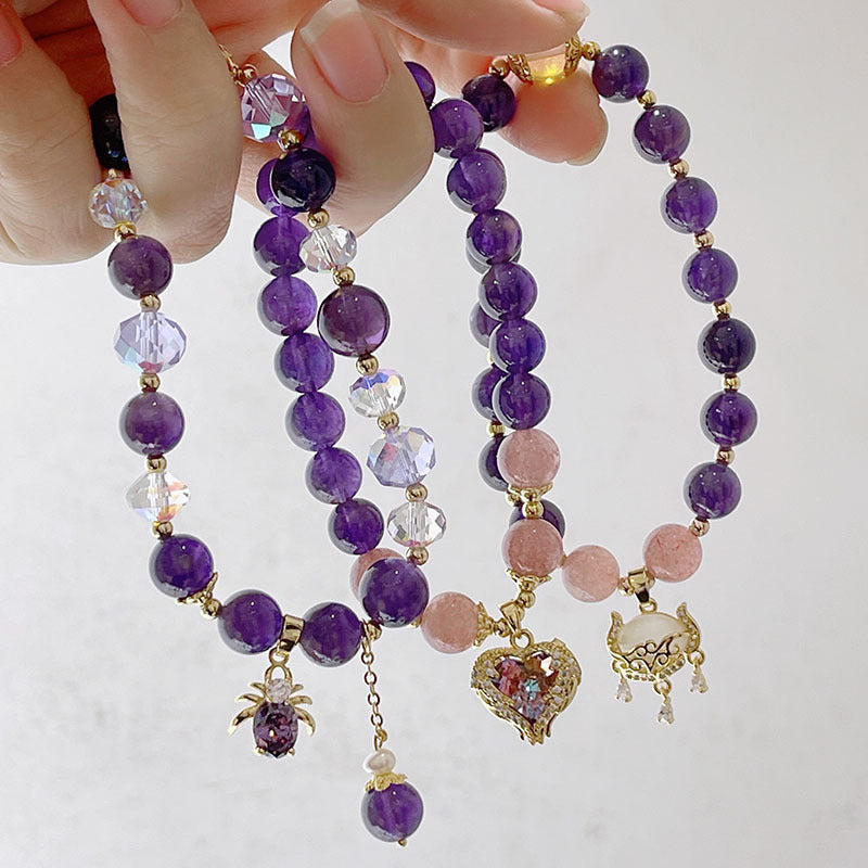 Women's Amethyst Bracelet Fortune-telling Wisdom Crystal
