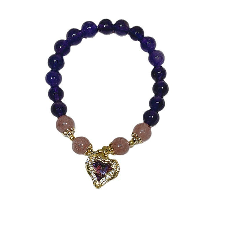 Women's Amethyst Bracelet Fortune-telling Wisdom Crystal