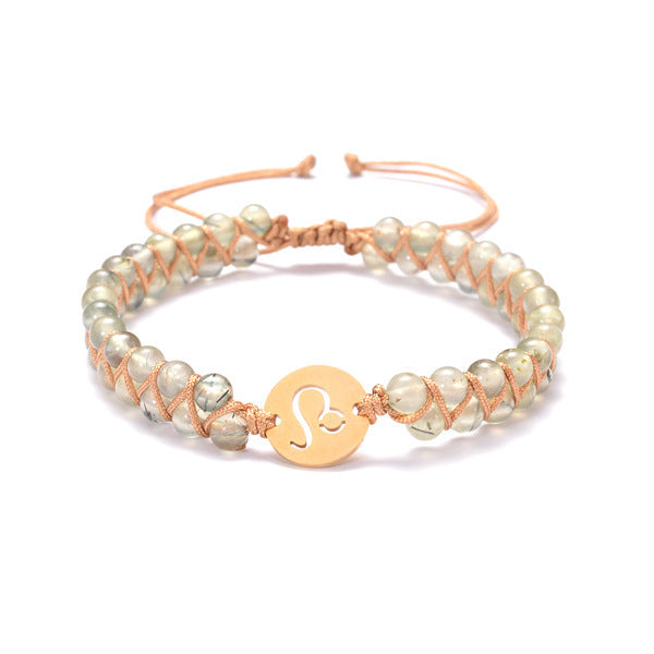 Zodiac Handwoven Natural Birthstone Bracelet