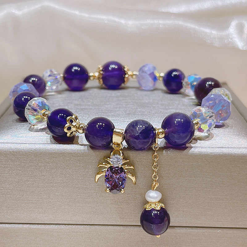 Women's Amethyst Bracelet Fortune-telling Wisdom Crystal