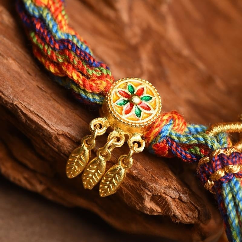 Hand-woven Cycle Tibetan Carrying Strap Bracelet