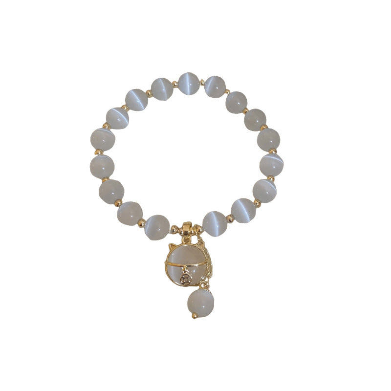Women's Fashion Fortune Cat Beaded Bracelet