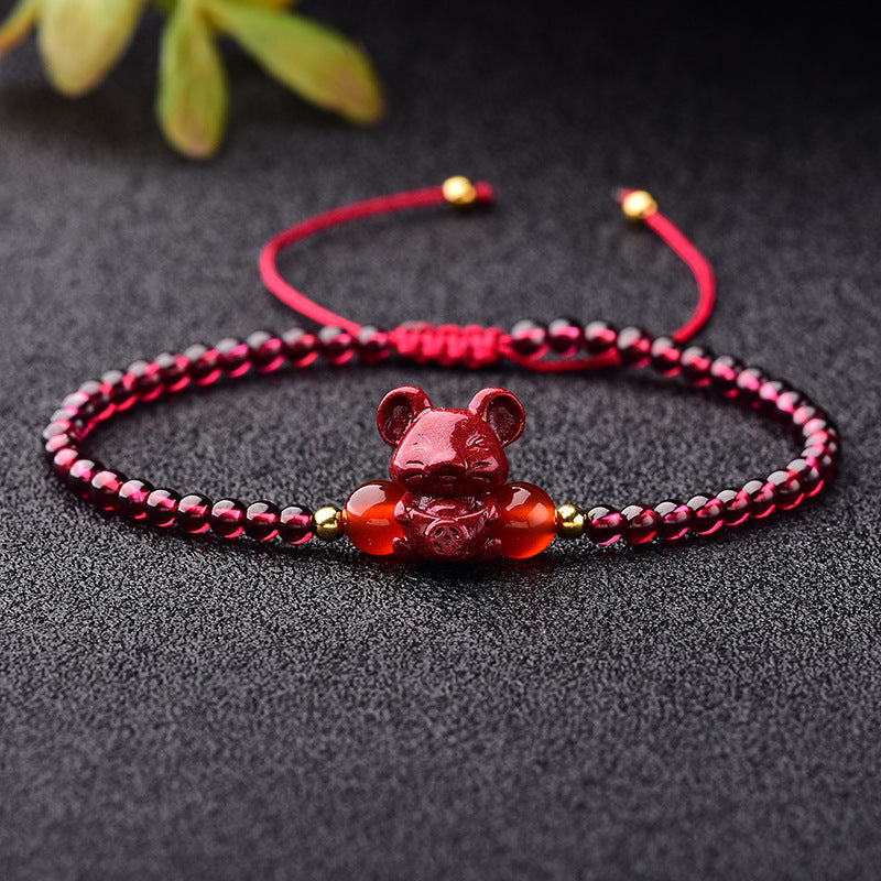 Raw Ore Purple Gold Sand Zodiac Ox Jewelry Women's Bracelet