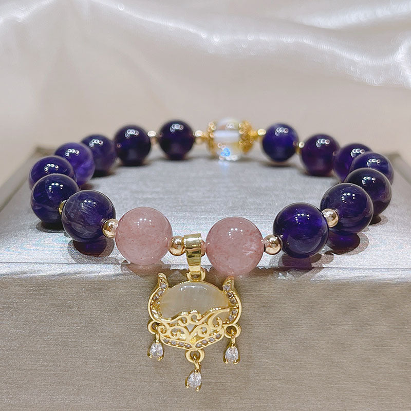 Women's Amethyst Bracelet Fortune-telling Wisdom Crystal