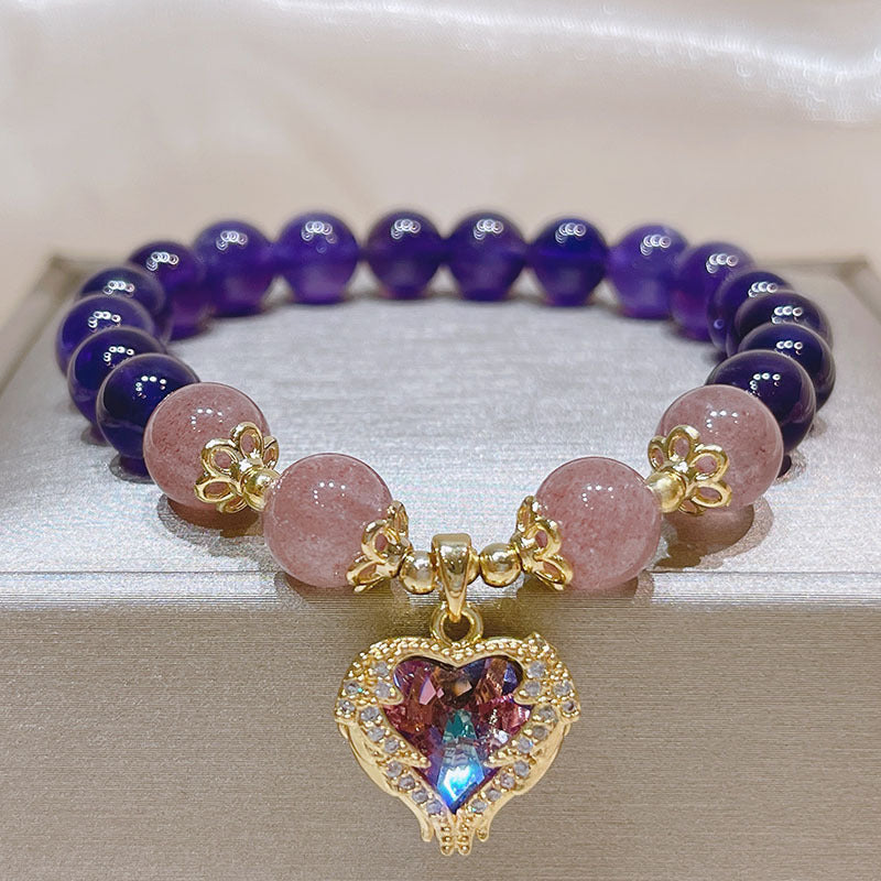 Women's Amethyst Bracelet Fortune-telling Wisdom Crystal