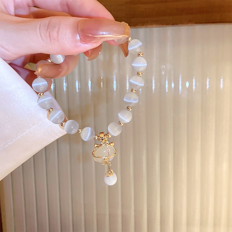 Women's Fashion Fortune Cat Beaded Bracelet